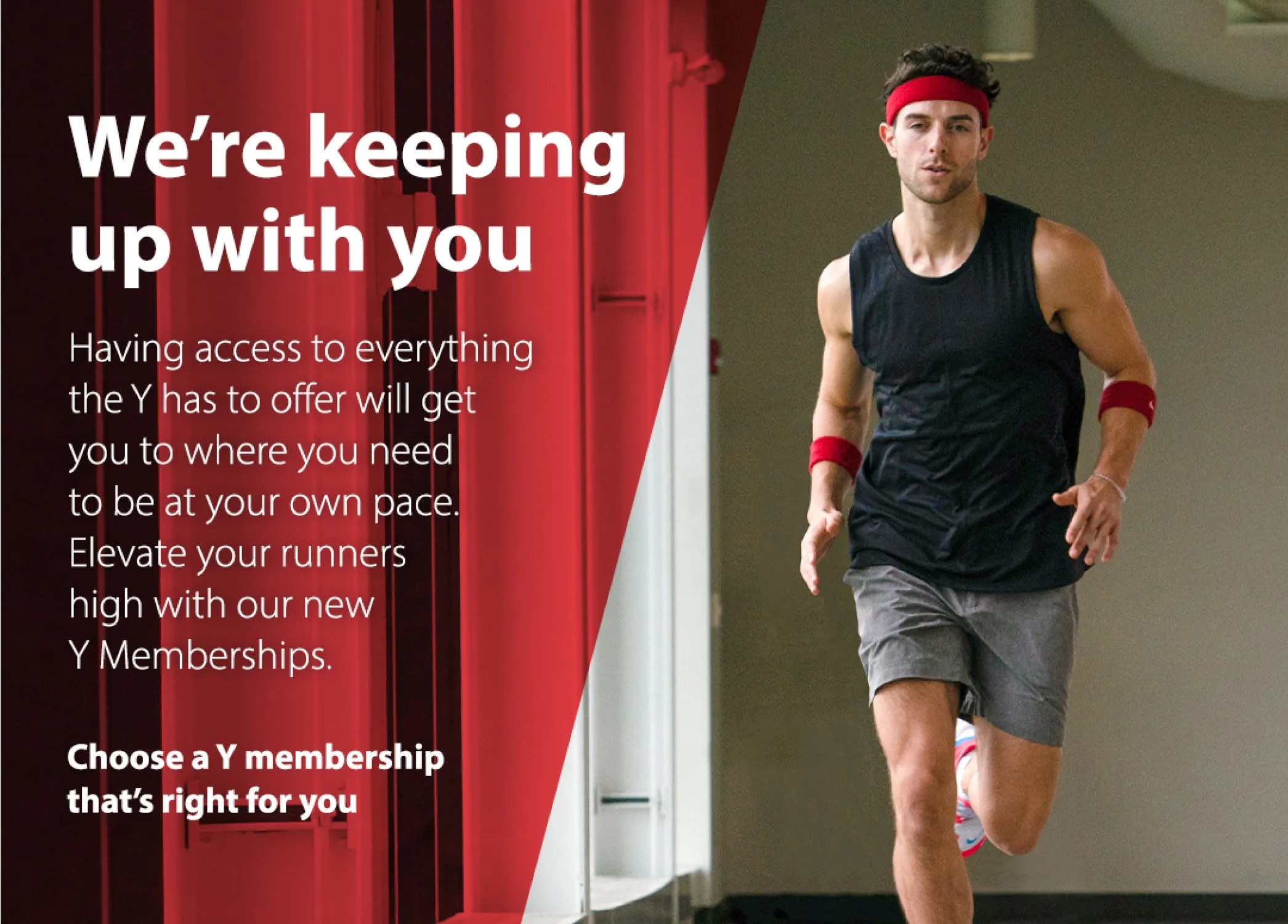 a ad with ad man running on a treadmill