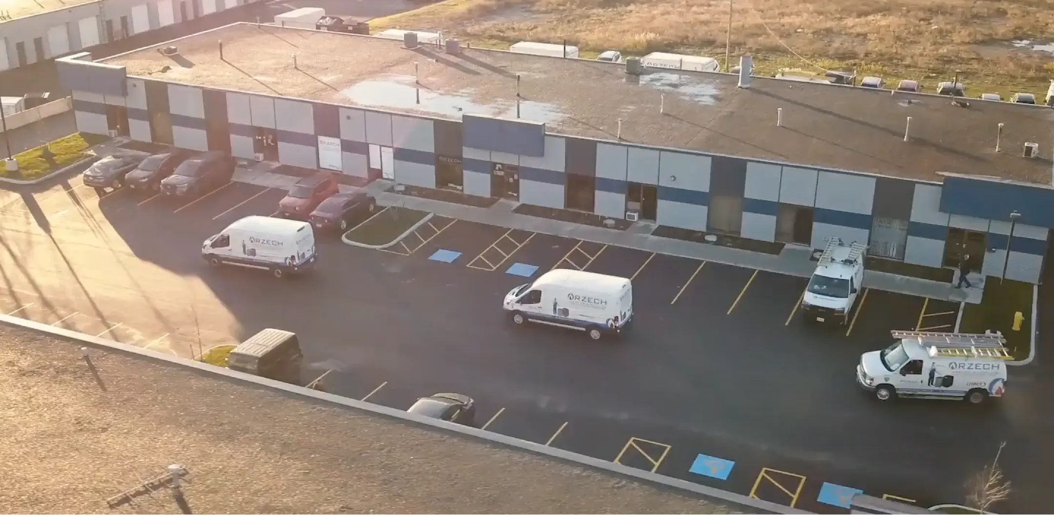 a birds-eye view of the orzech office